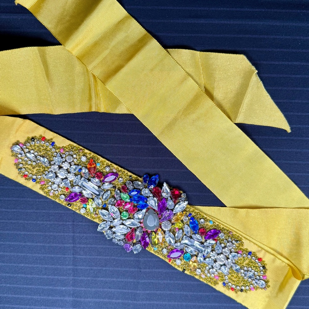 NWOT Vintage Anthropologie Embellished Jeweled Sash Belt